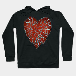 Broken shattered heart Hoodie